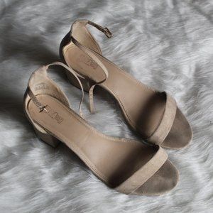 Brash Tan Open Toe Block Heel Sandals | Size 12